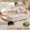 MODFU Chaiselongue Freizeitsofa Einzelsitz mit Lendenkissen Produktbild-Vorschau 6
