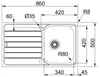 Lavello da incasso Franke Spark, SKL 611-86 acciaio inox Anteprima dell’immagine prodotto 7