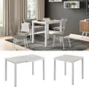 A dining set with a table and chairs, shown in a room and as separate product images. Náhled obrázku produktu