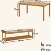 Outsunny 3 tlg. Gartenmöbel-Set Akazienholz Sitzgarnitur Produktbild-Vorschau 3