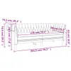 vidaXL Chesterfield-Sofa 3-Sitzer Dunkelbraun Stoff Produktbild-Vorschau 8
