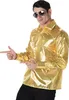 A man wearing a gold disco shirt and sunglasses, pointing with his fingers. Náhled obrázku produktu