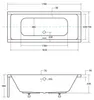 BADLAND Badewanne Rechteck Quadro 180x80 mit Acrylschürze, Produktbild-Vorschau 7