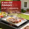 Faziango Grillplatte Edelstahl 40×30 cm, massive 4 mm Produktbild-Vorschau 4
