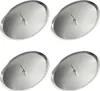 Adventskranzkerzenhalter Silberfarben Ø 8 cm aus Metall - Produktbild-Vorschau 1