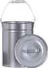FireFix Ascheeimer mit Deckel Ø 25 cm, Höhe: 30 cm, silber Produktbild-Vorschau 1