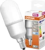 A product shot of an OSRAM LED light bulb and its packaging. Produktbild-Vorschau