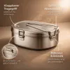 Lunchbox Camping Brotdose Brotzeit-Dose Edelstahl Box Produktbild-Vorschau 4