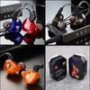 A collage of four images showcasing different colors and packaging of QKZ AK6 in-ear headphones. Produktbild-Vorschau