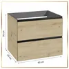 Badezimmer-Wandschrank unter Waschbecken 60x50x46cm Eiche Produktbild-Vorschau 8