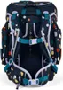The back of a child's backpack with a colorful polka dot pattern. Voir les images du produit