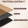 Vigevee Akustikpaneel Holz 240x60 cm faltbar, Holzlamellen Produktbild-Vorschau 4
