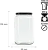 Barattolo da 500 ml con coperchio in metallo fi82 - Per Anteprima dell’immagine prodotto 2