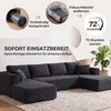HOMCOM Modulaire U-vormige bank met slaapfunctie, 2 chaise Productafbeelding-voorbeeld 7