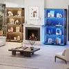 BROTTAR Große runde Vitrine mit 3-farbiger LED-Beleuchtung, Produktbild-Vorschau 7