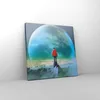 Bild auf Leinwand - Leinwandbild - Mann Planet - 30x30cm - Produktbild-Vorschau 4