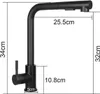A diagram of a black kitchen faucet with dimensions indicated. Náhľad obrázku produktu