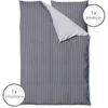 Biber Bettwäsche 155x220cm Grau Anthrazit Gestreift Produktbild-Vorschau 2