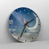 Wanduhr - Rund - Glasuhr - himmel stern - 40x40cm - Produktbild-Vorschau 4