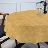 Tischdecke Melliert Senfgelb Oval 200x140cm Band Produktbild-Vorschau 2
