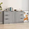 vidaXL Sideboards 3 Stk. Grau Sonoma Holzwerkstoff Produktbild-Vorschau 1