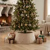 Weihnachtsbaumrock 56 x 25 cm aus Plüsch Stoff - beige - Produktbild-Vorschau 2