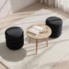 Pufa otwierana ze schowkiem welurowa 42 cm SNUGGO Czarna Podgląd zdjęcia produktu 7