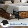 INONEFT Polsterbett 180x200 mit LED Beleuchtung, Type-C und Produktbild-Vorschau 7