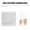 A marketing image for a high-pressure shower head, showing the product and its features. Podgląd zdjęcia produktu