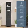 MODFU: mobile da bagno alto con tre cassetti e doppio Anteprima dell’immagine prodotto 6