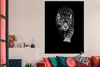 MuchoWow® Poster Tiere - Schwarz - Leopard - Weiß - Wild Produktbild-Vorschau 2