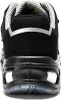 The back view of a black safety shoe. Produktbild-Vorschau