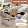 OKWISH Lit coffre 90x190 cm - Système de rangement Voir les images du produit 5