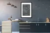 MuchoWow® Gerahmtes Poster Hanau - Stadtplan - Blau - Karte Produktbild-Vorschau 5