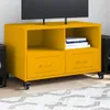 vidaXL Mobile TV giallo senape 68x39x43,5 cm Acciaio Anteprima dell’immagine prodotto 2