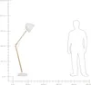 BELIANI Stojací lampa bílý kov 175 cm rameno a stínidlo Náhled obrázku produktu 10