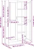 vidaXL Vitrinenschrank Betongrau 82,5x30,5x185,5 cm Produktbild-Vorschau 7