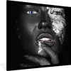 MuchoWow® Gerahmtes Poster Frau - Silber - Schwarz - Farbe Produktbild-Vorschau 1