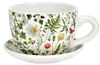 Pflanztasse aus Keramik mit Unterteller, Blumentopf in Produktbild-Vorschau 1
