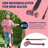 HUDORA Tri Scooter - bordeaux - Höhenverstellbarer & Produktbild-Vorschau 3