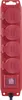 Steckdosenleiste  3 m / 4 Steckdosen / Schalter / rot / Gummi-Neopren / 1,5 m2 Voir les images du produit