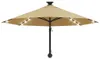 vidaXL Parasol mural avec LEDs 300 cm Taupe Voir les images du produit 3