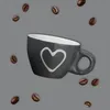 Moderne Keramik Espresso-Tassen 4er Set beige weiß rot grau Produktbild-Vorschau 5