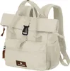 A cream white backpack is shown against a white background. Produktbild-Vorschau