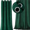 Samtvorhang mit Ösen 250x140cm grün Ringe Samt fertig dick Produktbild-Vorschau 1