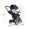 4 in 1 Baby-Dreirad Kinderdreirad Lenkstange Fahrrad Baby Produktbild-Vorschau 3