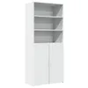 vidaXL Highboard Weiß 80x42,5x185 cm Holzwerkstoff Produktbild-Vorschau 2
