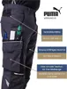 A person wearing work pants with various tools in the pockets, with feature callouts. Produktbild-Vorschau