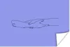 MuchoWow® Poster Lila - Hand - Strichzeichnung 180x120 cm - Produktbild-Vorschau 1