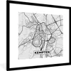 MuchoWow® Gerahmtes Poster Stadtplan - Kempten - Karte - Produktbild-Vorschau 1